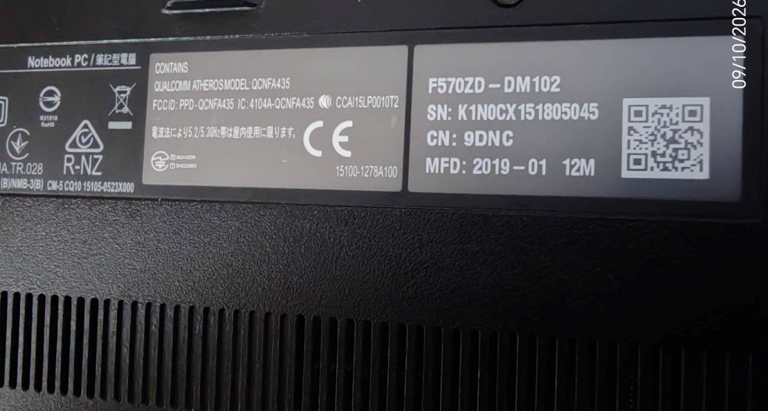 Asus F570zd-DM102 разъем акб, Фотоотчёт по заказу №00000220