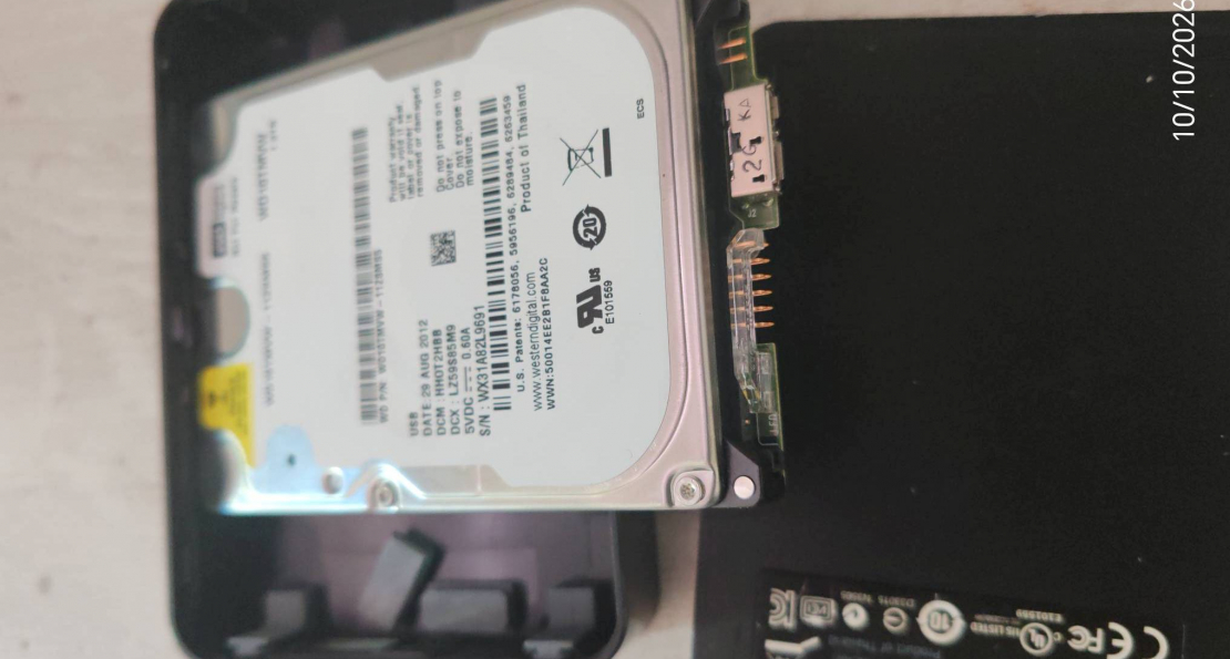 HDD WD 1tb щелкает, Фотоотчёт по заказу №00000221